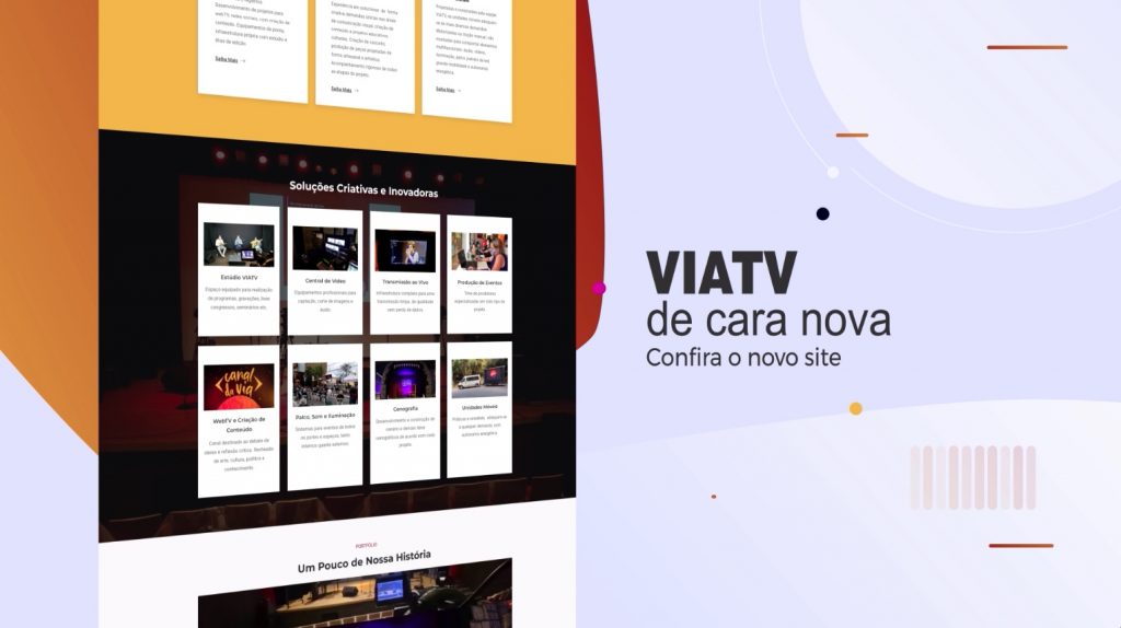 imagem de divulgação do novo site